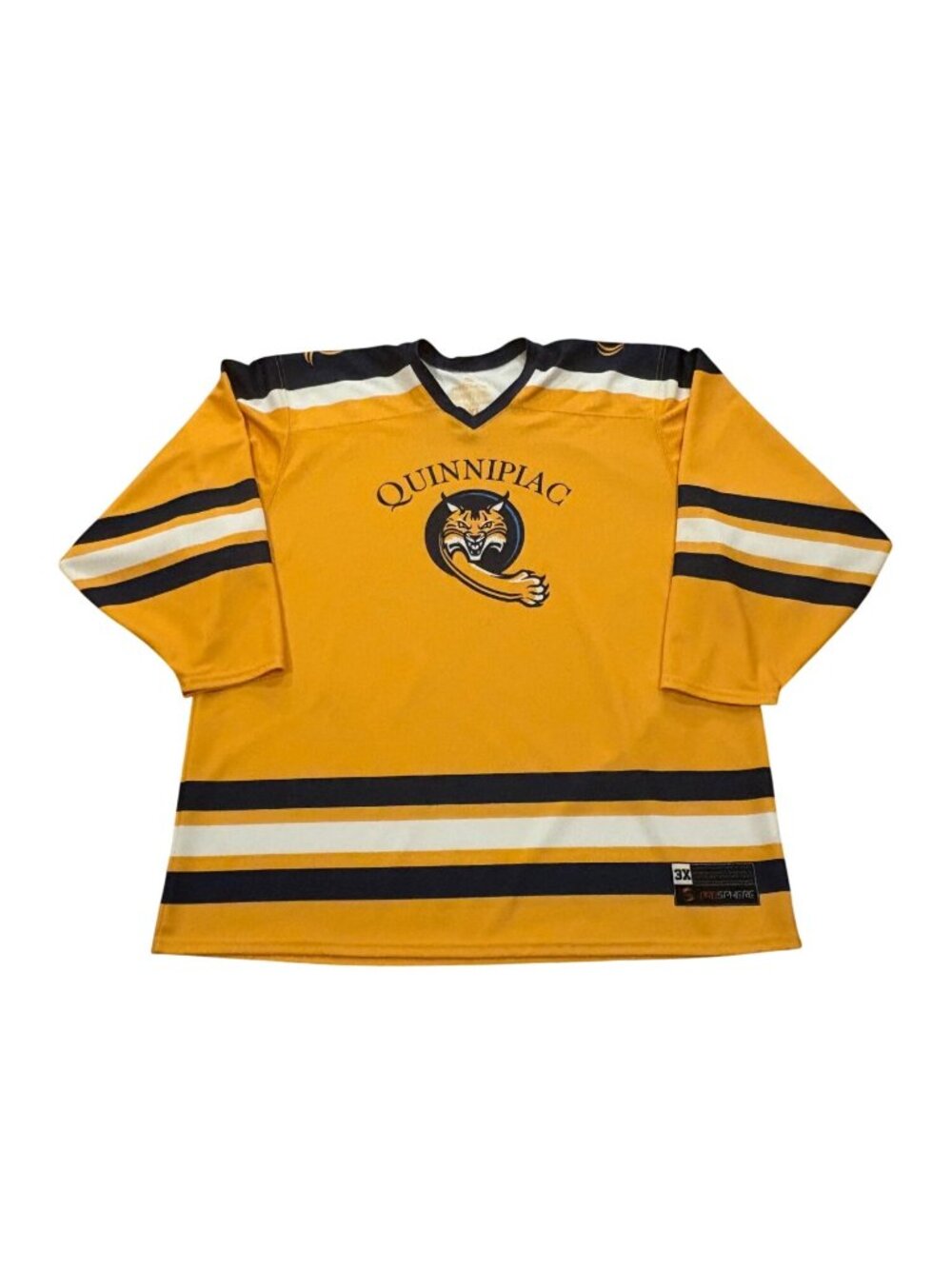 Quinnipiac Bobcats Hockey Jersey NCAA Pro Sphere Blank Gold Size 3XL